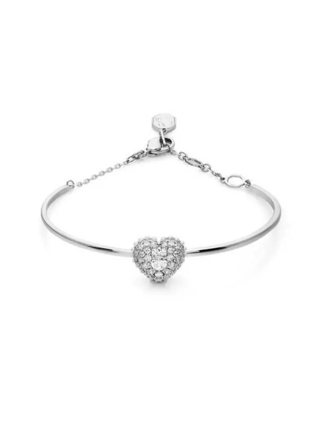 Idyllia Heart Bangle Bracelet Silver - SWAROVSKI - BALAAN 3