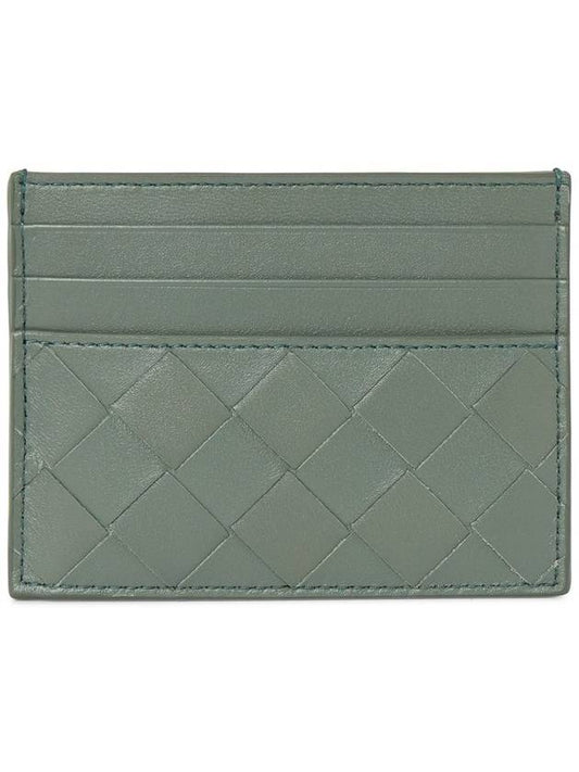 Intrecciato Leather Card Wallet Aloe - BOTTEGA VENETA - BALAAN 2