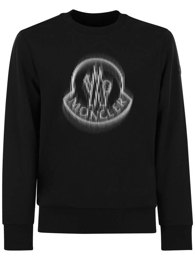 Blurred Logo Sweatshirt - MONCLER - BALAAN 2