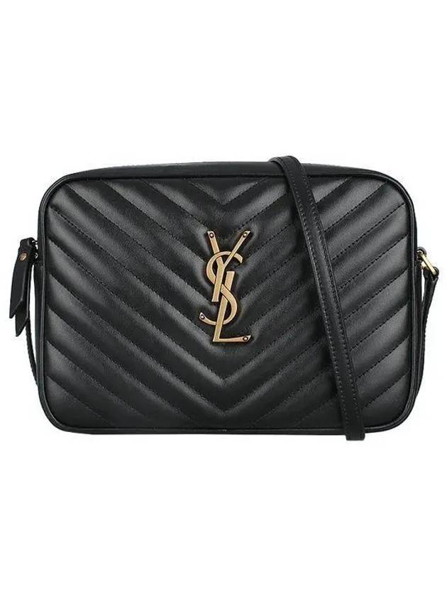 Lou Logo Quilting Cross Bag Black - SAINT LAURENT - BALAAN 2