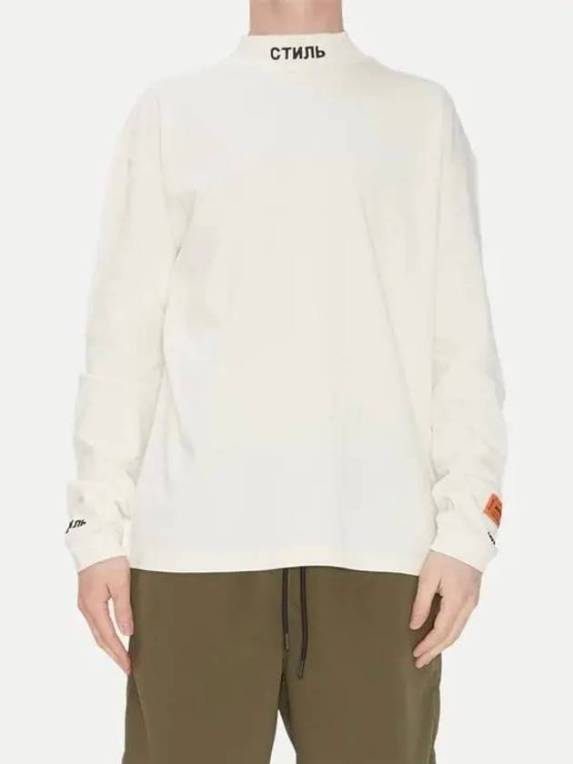 Men s White CTNMB Long Sleeve Turtleneck T Shirt HMAB017C99JER0010110 - HERON PRESTON - BALAAN 9