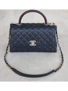 Grained Calfskin Medium Flap Tote Bag Black - CHANEL - BALAAN 4