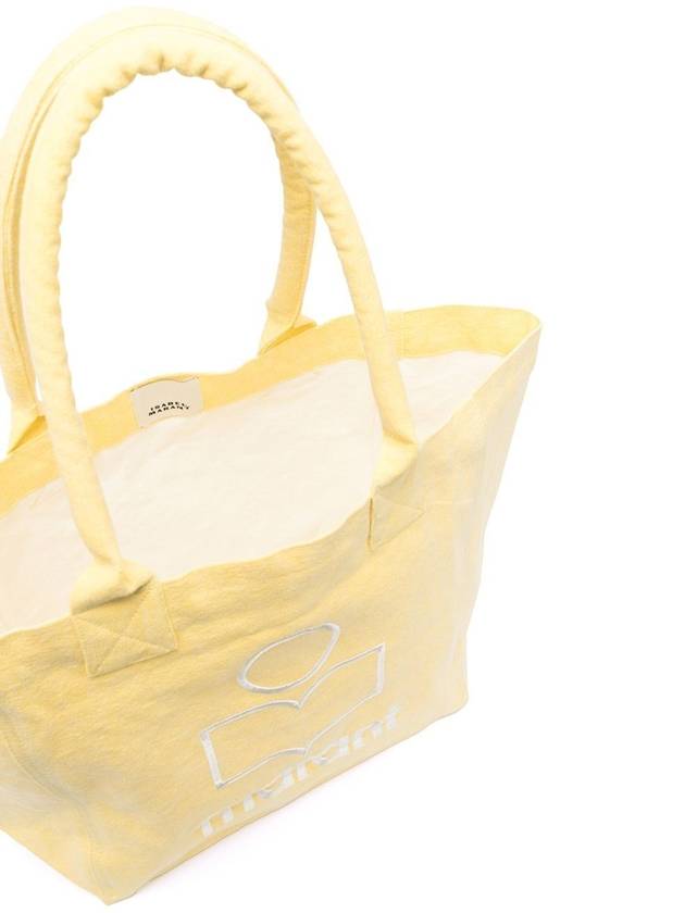 Yenky Embroidered Logo Shopper Tote Bag Yellow - ISABEL MARANT - BALAAN 5