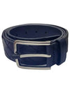 Intrecciato Leather Belt Navy - BOTTEGA VENETA - BALAAN 2