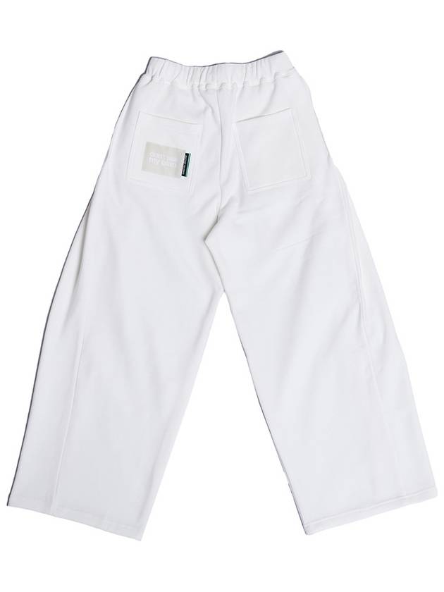 WIDE FIT TWO TUCK PLEATS SWEAT PANTSWHITE - DON’T ASK MY PLAN - BALAAN 3