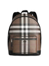 JETT check leather backpack dark brown - BURBERRY - BALAAN 1