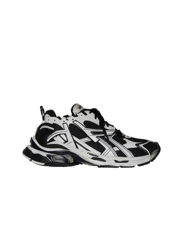 Men's Runner Low Top Sneakers White Black - BALENCIAGA - BALAAN 2