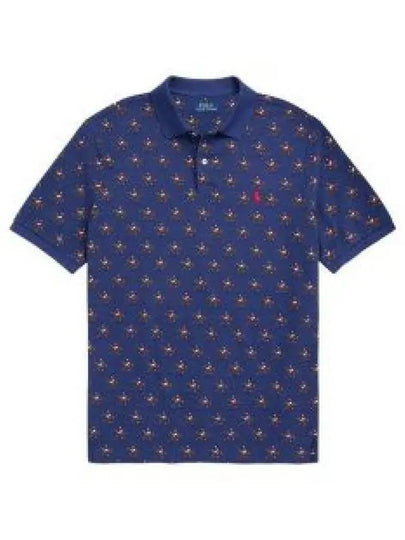 Pony Print All Over Polo Shirt Navy - POLO RALPH LAUREN - BALAAN 2