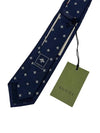 Bee Silk Tie Navy - GUCCI - BALAAN 5