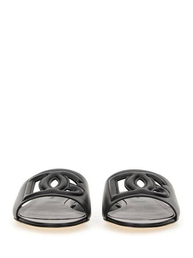 DG Millennial Logo Slippers Black - DOLCE&GABBANA - BALAAN 6