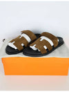 Chypre Suede Goatskin Sandals Brown - HERMES - BALAAN 7