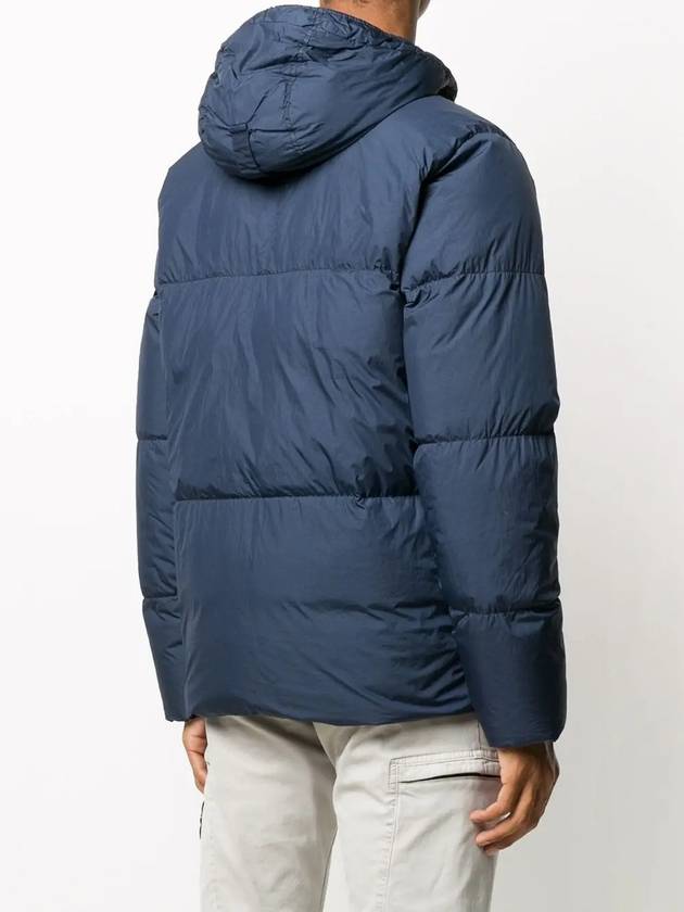 Men's Crinkle Reps Hooded Down Padding Navy - STONE ISLAND - BALAAN 5