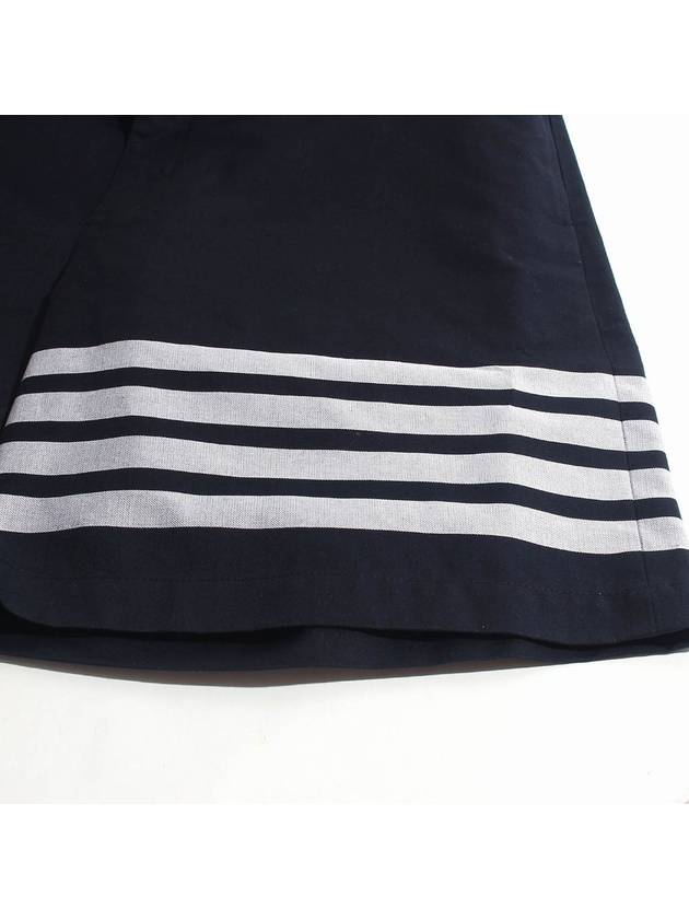 4 Bar Cotton Pocket Shorts Navy - THOM BROWNE - BALAAN 4