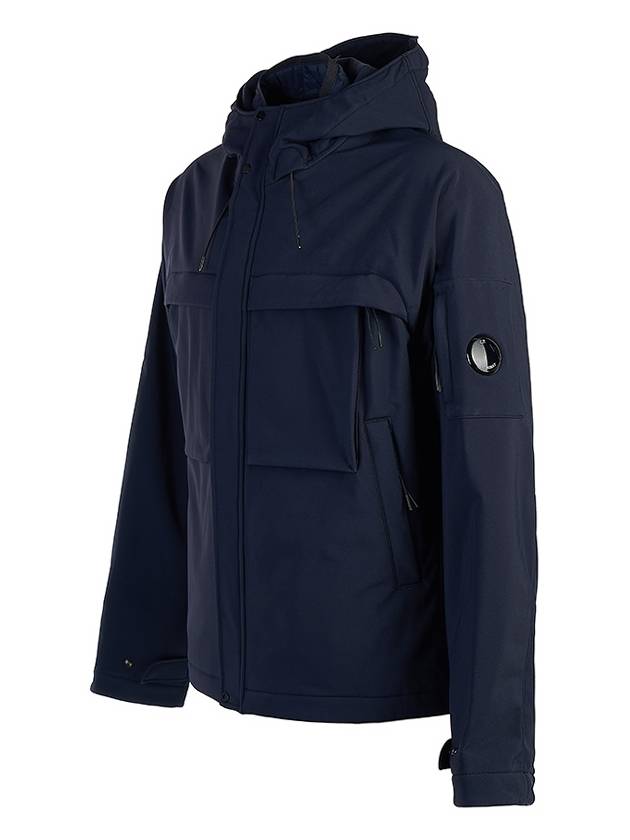 Men's Shell R Lens Wappen Hooded Jacket Navy - CP COMPANY - BALAAN 3