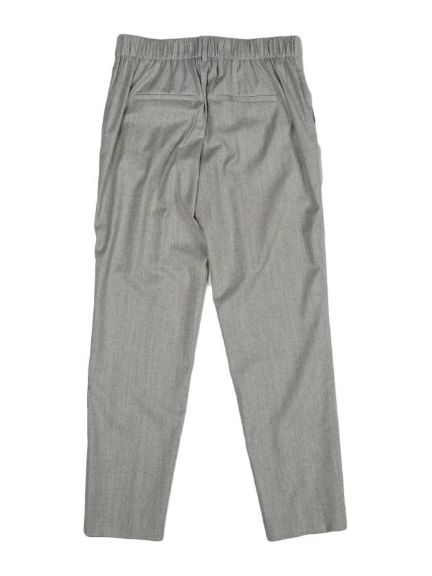 P04697 Gray Virgin Wool Band Pants - PESERICO - BALAAN 6