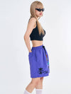 Salon de Key Unisex Concept Logo Embroidered Nylon Peach Shorts Orient Blue Purple SDKIIISD240514SH001 - SALONDEKII SDLABEL - BALAAN 8