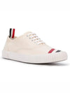 Men's Canvas Diagonal Stripe Heritage Sneakers White - THOM BROWNE - BALAAN 3