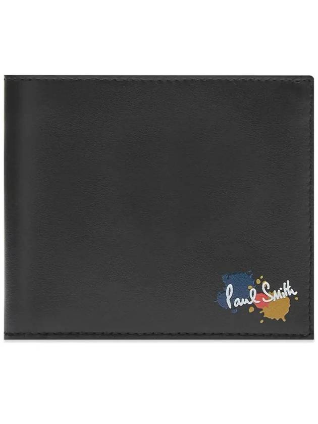 Paint Splatter Logo Half Wallet Black - PAUL SMITH - BALAAN 2