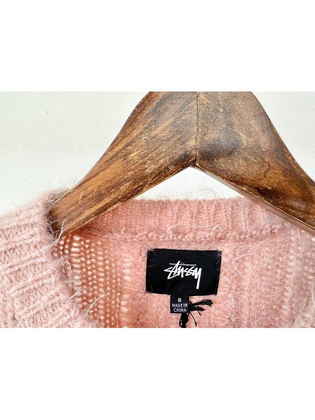 Pearl Cable Knit Top Blossom Pink - STUSSY - BALAAN 5