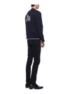 Men's Diagonal Plain Jacquard V-Neck Cardigan Navy - THOM BROWNE - BALAAN 7