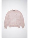 Face Logo Patch Crew Neck Sweatshirt Dusty Beige - ACNE STUDIOS - BALAAN 2