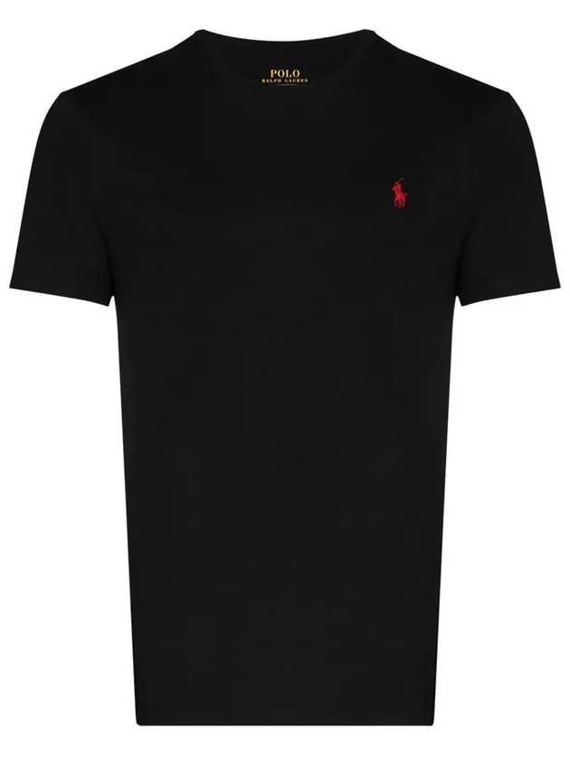 Men's Embroidered Pony Short Sleeve T-Shirt Black - POLO RALPH LAUREN - BALAAN 2