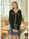 Drizzle Sailor Collar Cardigan Black - MICANE - BALAAN 2