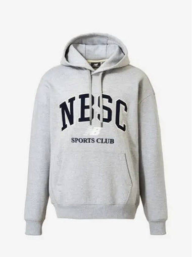 Uni NBSC Fleece Hood AC Melange Gray - NEW BALANCE - BALAAN 1