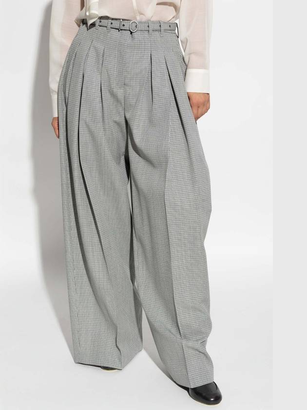 JIL SANDER Plaid Patterned Trousers, Women's, Grey - JIL SANDER - BALAAN 3