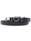 Y Project Y Love Buckle Leather Belt BELT28S24 BLACK SILVER - Y/PROJECT - BALAAN 1