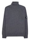 Lens Detail Lambswool Turtleneck Grey - CP COMPANY - BALAAN 2