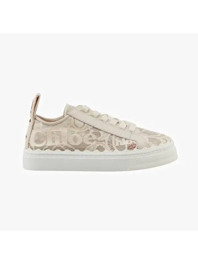 Lauren Lace Low Top Sneakers Mild Beige - CHLOE - BALAAN 3