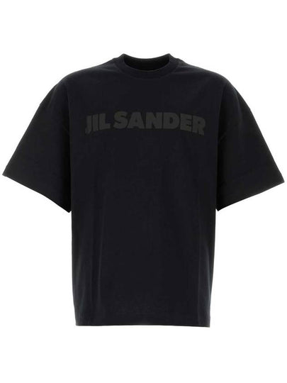 Logo Print Short Sleeve T-Shirt Black - JIL SANDER - BALAAN 2