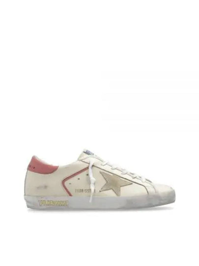 Superstar Pink Tab Low Top Sneakers Cream - GOLDEN GOOSE - BALAAN 2