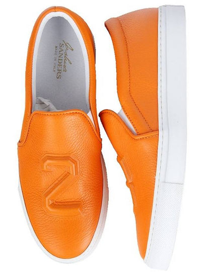 Logo Leather Slip Ons Orange - JOSHUA SANDERS - BALAAN 2