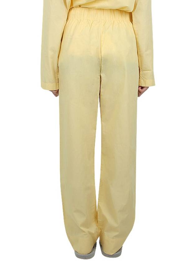 Poplin Pajamas Organic Cotton Straight Pants Lemonade - TEKLA - 9