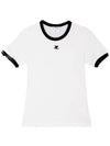 Logo Buckle Short Sleeve T-shirt White - COURREGES - BALAAN 2