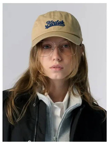 KODAK Apparel Lettering Relax Fit Ball Cap BEIGE - KODO - BALAAN 1