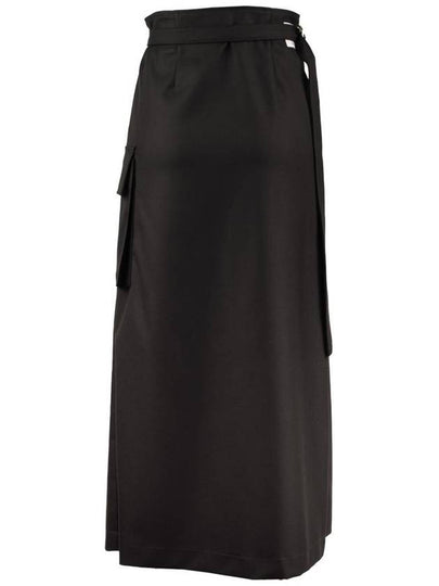 Department 5 Soho Black Viscose Gabardine Wrap Skirt - DEPARTMENT 5 - BALAAN 2