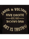 brushed sweatshirt black SJTS7106F - ZADIG & VOLTAIRE - BALAAN 3