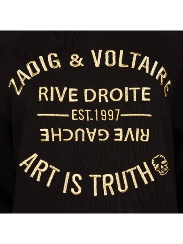 Logo brushed sweatshirt black SJTS7106F - ZADIG & VOLTAIRE - BALAAN 8