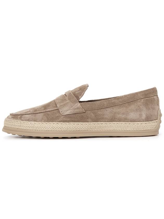 Flat Suede Loafers Beige - TOD'S - BALAAN 5