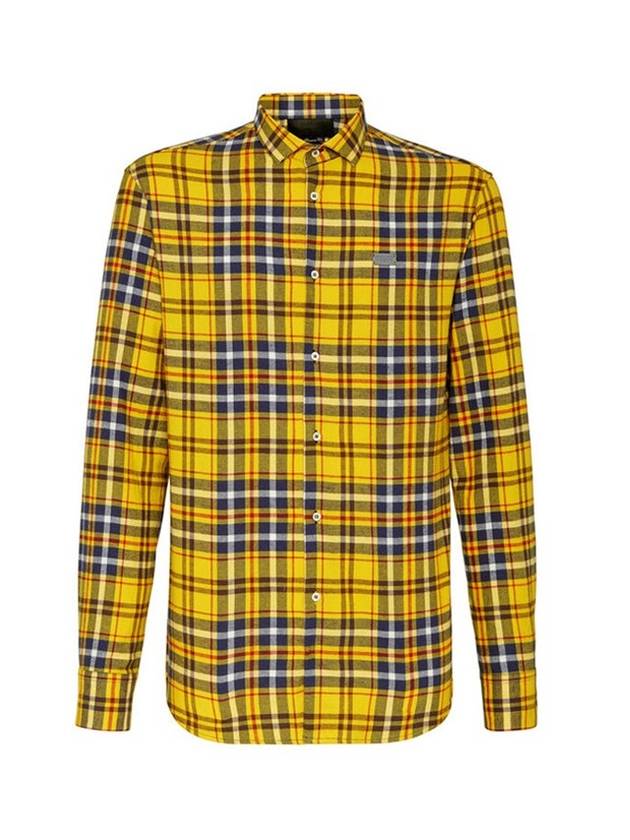 School On Fire Long Sleeve Shirt Yellow - PHILIPP PLEIN - BALAAN 1