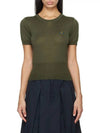 ORB Logo Short Sleeve Knit Top Green - VIVIENNE WESTWOOD - BALAAN 3