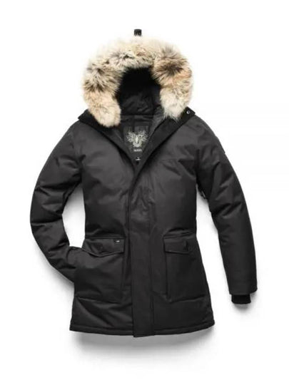 Yves Hooded Fur Padded Parka Black - NOBIS - BALAAN 2