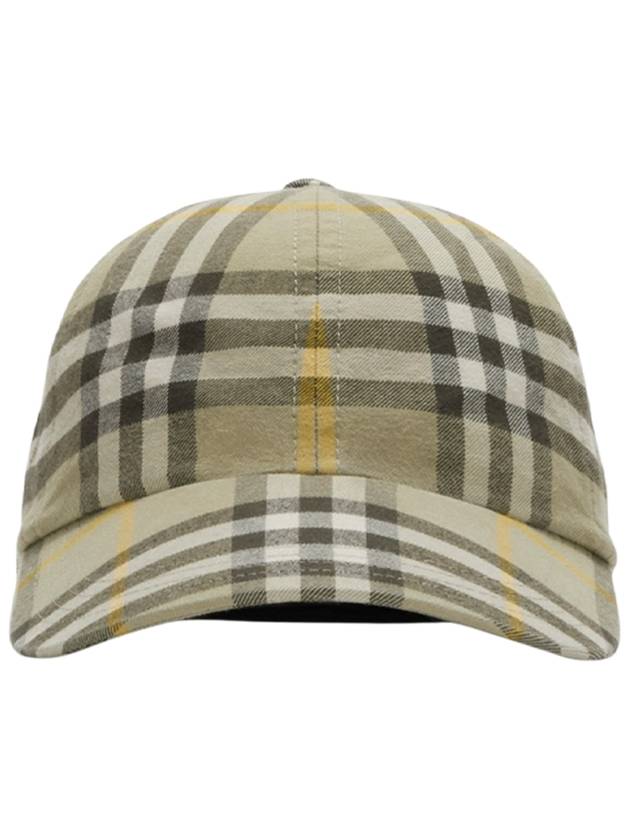 Check Cotton Base Ball Cap Beige - BURBERRY - BALAAN 2