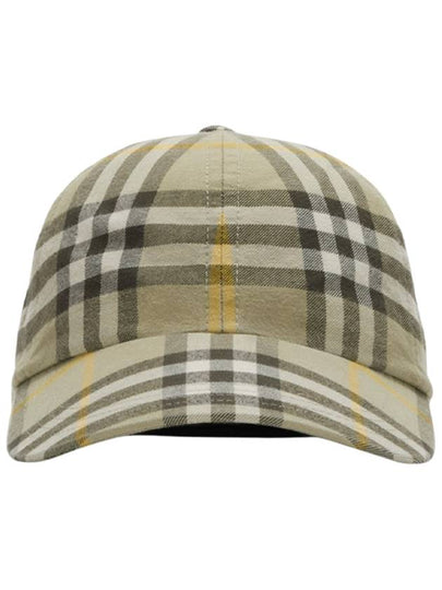 Check Cotton Base Ball Cap Beige - BURBERRY - BALAAN 2