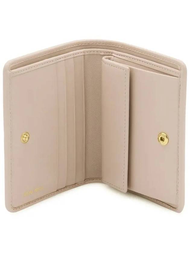 Matelasse Leather Half Wallet Light Pink - MIU MIU - BALAAN 5