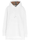 Check Overfit Hood White - BURBERRY - BALAAN.