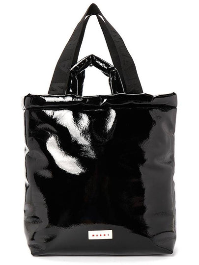 Shopper Padded Tote Bag Black - MARNI - BALAAN 2